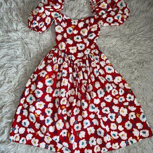 Barboglio Cristina Jan 80s-90s Retro Colorful Floral Princess Dress